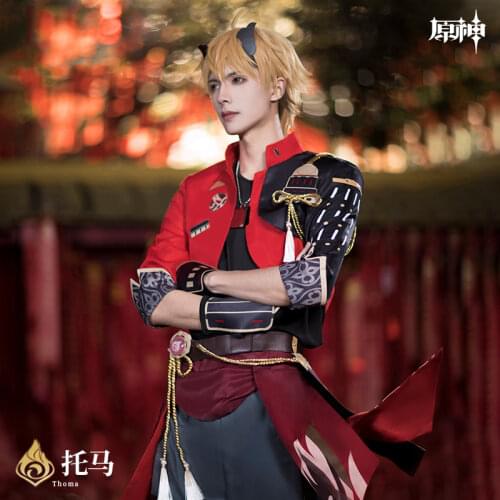 Anime!Genshin Impact Tohma Game Suit Gorgeous Uniform Cosplay Costume Halloween Carnival Party Role Play Outfit For Men 2021 NEW