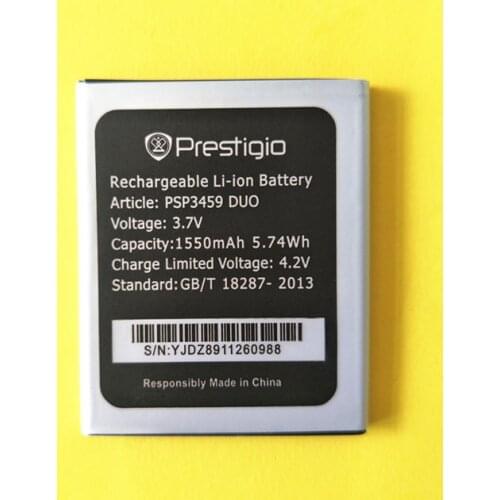 AZK New 1550mAh 3.7V Replacement PSP3459 DUO Battery for Prestigio PSP3459 Wise OX3 Wize N3 PSP3459DUO Phone battery