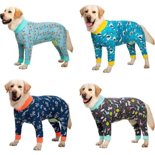 Pet Big Dog Thin Clothes Jumpsuit Home Wear Pajamas All-inclusive Four-legged Clothes Nursing Belly Weaning Clothes Bodysuit