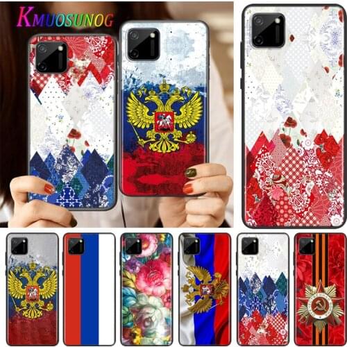 Russian National Flags Emblem Silicone Cover For Realme V15 X50 X7 X3 Superzoom Q2 C11 C3 7i 6i 6s 6 Global Pro 5G Phone Case