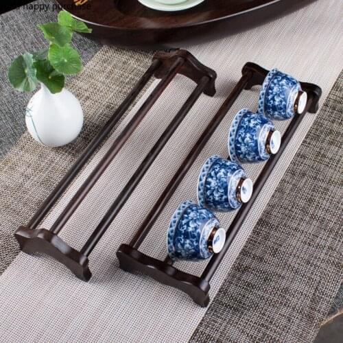 Teacup Rack Wooden Cup Holder Home Decoration Drain Racks Drying Cup Holder Tea Set Storage Rack Tumbler Holders Organizer Shelf