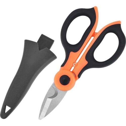 Mini Scissors Electrical Cutting Plier Hand Tool Electrician Stripping Wire Scissors Plastic Handle Fabrics Paper Cable Scissors