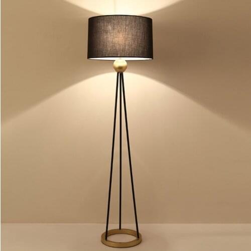 European floor lamp hotel room E27 Black Floor Lamp design modern standing lamp living room bedroom indoor decoration floor lamp