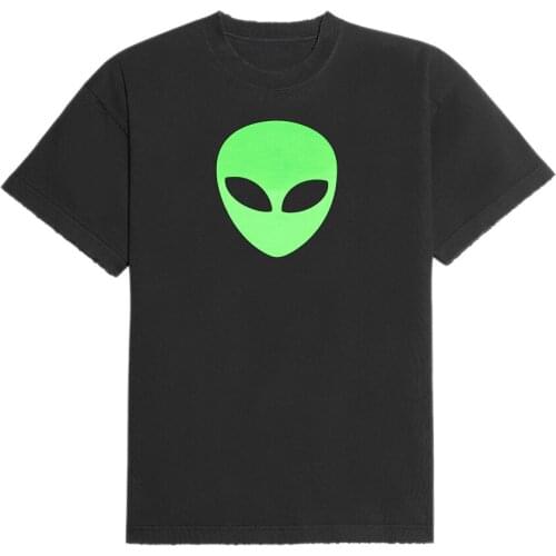 Alien Large Fit T-shirt Vintage Jersey Short Sleeves O Neck T Shirts for Women Men Unisex Couple Top Tees