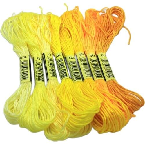 Cross Stitch thread The Unique Style 8 Cross Stitch Cotton Embroidery Thread Floss Sewing Skeins Craft Dofferent Gradient Color