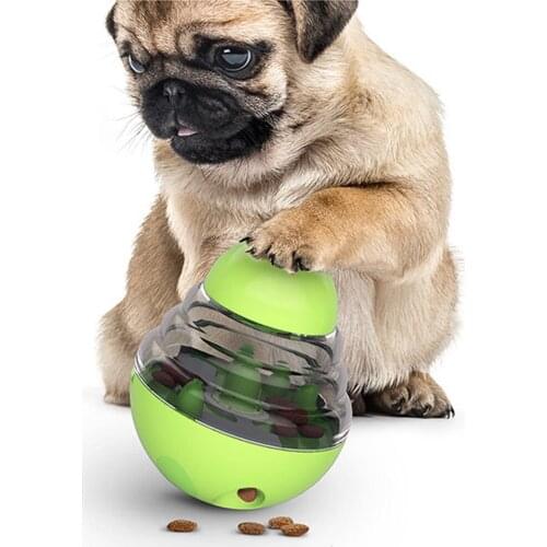 Interactive Dog Cat Food Treat Ball Bowl Toy Funny Pet Shaking Leakage Food Container Puppy Cat Slow Feed Pet Tumbler Toy