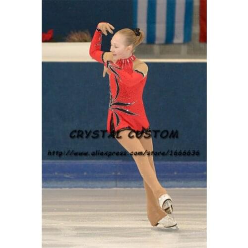 Custom Figure Skating Dresses For Girls Graceful New Brand Ice Skating Dresses For Competition DR4304