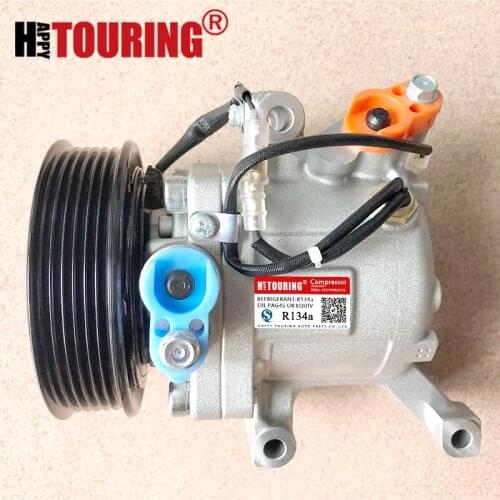 SV07C A/C Compressor for Toyota PASSO 1.0 1.3 for Daihatsu Terios JUSTY 2007- 6PK 447260-5820 447280-3150 88320B1020 4472605820