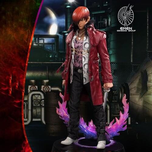 Genesis Emen 1/6 Iori Yagami Model 12'' Male Soldier Action Figure Toys Full Set Doll for Fans Collection