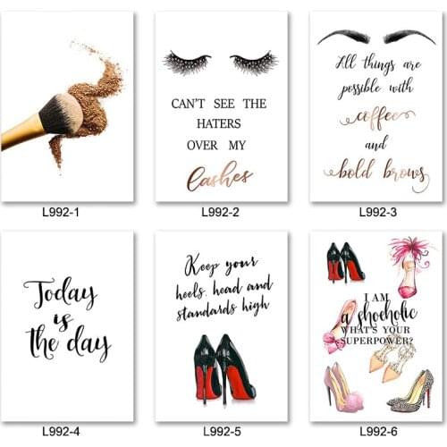 Fashion Home Decor Modern Decoration Salon Make Up Eyelash Poster Wall Paintings on The Wall Canvas Pictures Living Room Decor