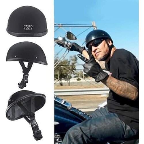 Motorcycle Harley Retro Helmet Cool Halef Helmet For harley Motorcross Half Helmet Retro Matte Bright Black