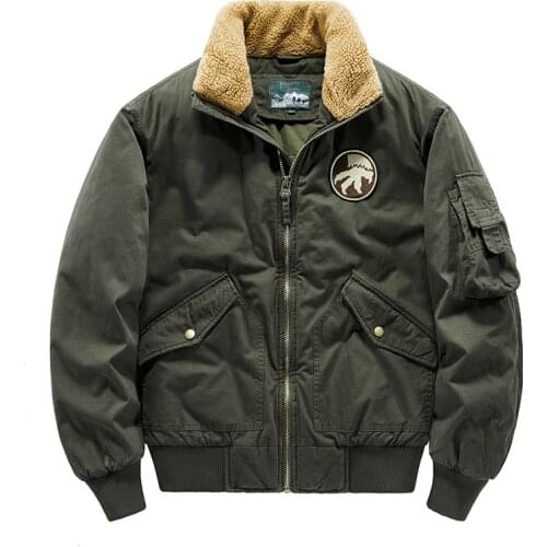 Men Winter Flight Bomber Jackets Warm Thermal Outwear Coats For Male Top Clothing Windbreak Size M-5XL