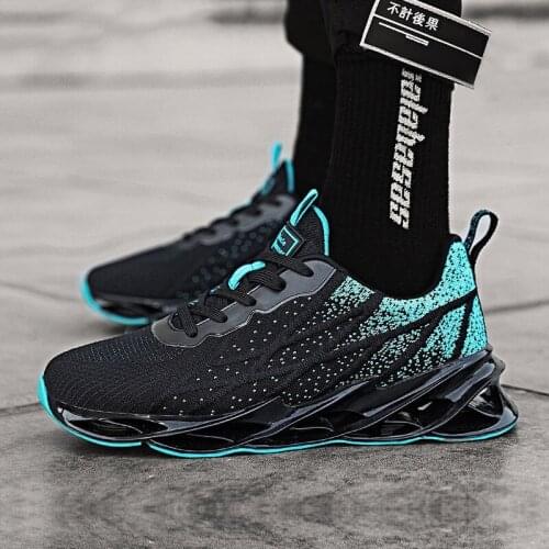 2021 Autumn and Winter Mens Casual Sports Shoes Blade Outsole Sports Shoes Flying Woven Sports Shoes Comfortable Mens Shoes