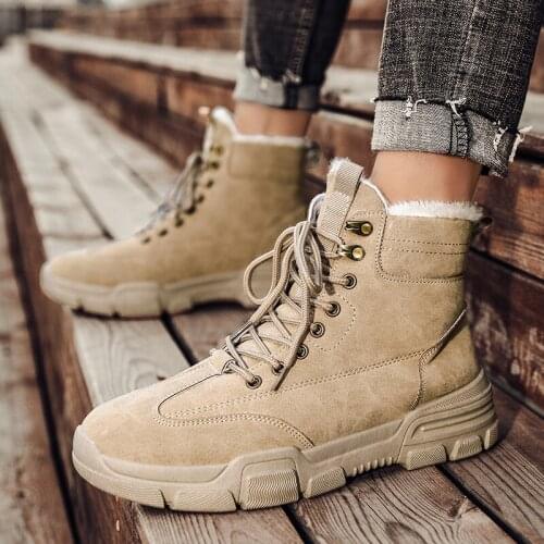 2020 Winter New Thick Snow Boots Walking Plus Velvet Warm Outdoor Sports Sneaker Cold Resistance Men Cotton Running Shoes