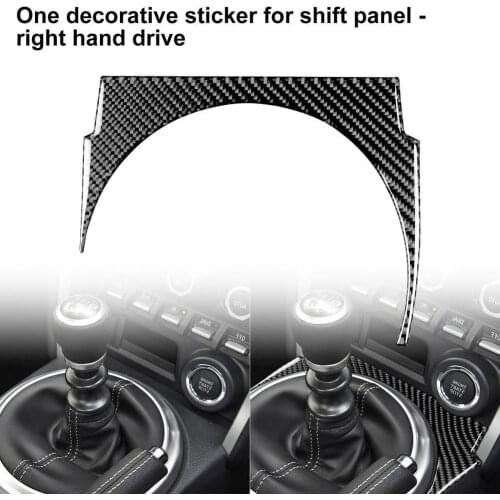 Panel Decal Anti-scratch Heat-resistant Carbon Fiber Gear Shift Panel Sticker for Subaru BRZ Right Drive 2017-2019 Accessories