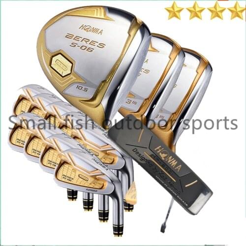 NewHONMA S-06 Golf club 4 star Golf complete clubs Driver+fairway wood+irons+putter graphite shaft cover no bag