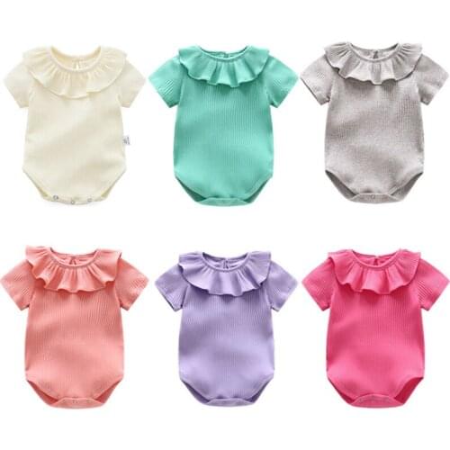 New summer baby short-sleeved one-piece clothes jumpsuit for boys and girls