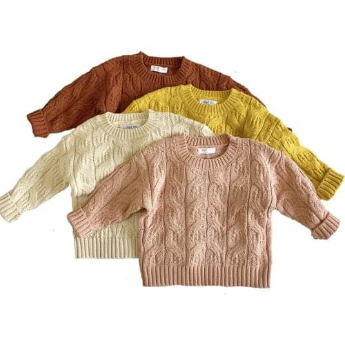 2019 Autumn Winter Girls' Sweaters Fashion Children Girls Clothes Knitted Baby Girls Sweater RT572