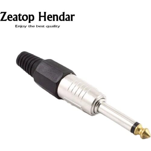 30Pcs Gold Plated 6.35mm 1/4 inch PRO Metal Mono Plug Audio Microphone Adapter Connector