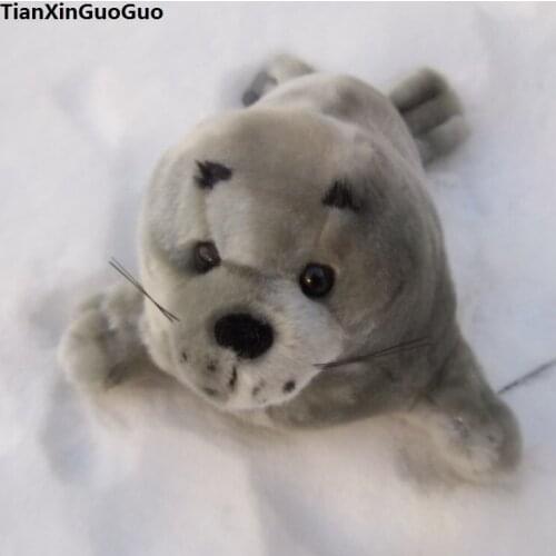 About 32cm gray seal plush toy,soft doll pillow birthday gift h2124