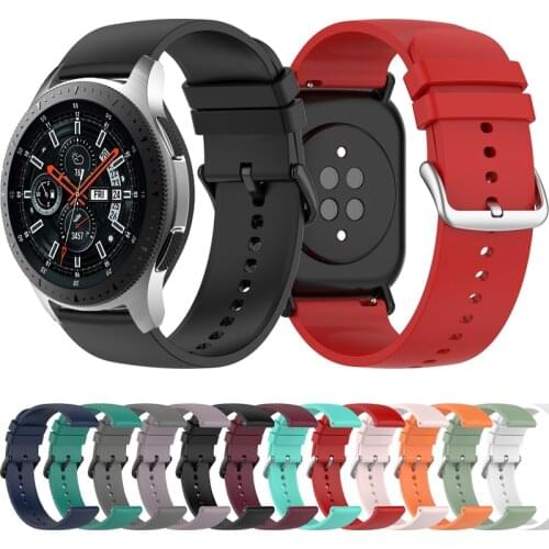 20mm 22mm Band for Samsung Galaxy Watch 3/46mm/42mm/active 2 Gear s3 Frontier/S2 silicone bracelet Huawei GT/2/2e/GT2 Pro strap