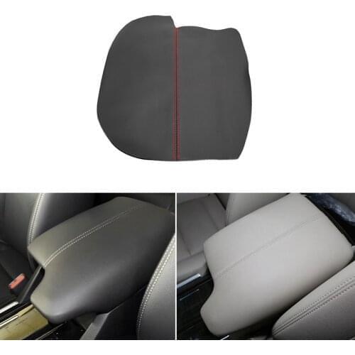 Only LHD version Car styling Microfiber Leather Center Control Lid Armrest Box Cover Trim For Honda Accord 9th 2014 2015 2016