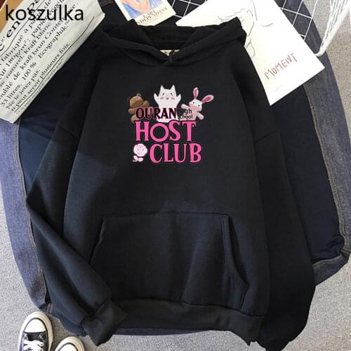 Anime Ouran High School Host Club Hoodies Plus Size Hoodie Harajuku Pullovers Sweatshirt Casual Winter Clothes Women