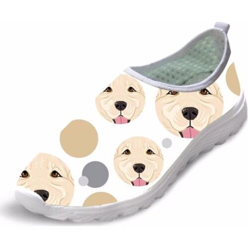 Women Casual Shoes 3D Animal Cute Dachshund Flat Shoes For Lady Female Leisure Breathable Mujer Zapatos Slip On Mesh Flats