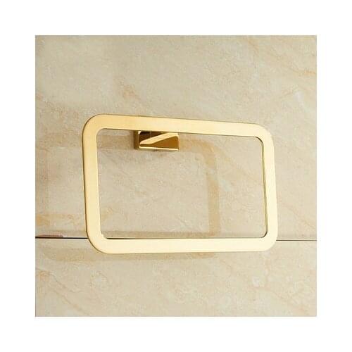 Golden towel rack, towel rack, paper holder, towel ring with towel ring, towel rack, set of bathroom accessories with gown hook