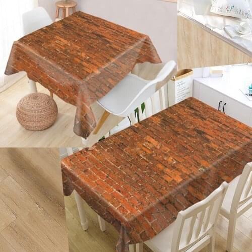 New Arrival Stone 3D Tablecloth Waterproof Oxford Fabric Square/Rectangular Tablecloth For Wedding Table Cloth TV Covers