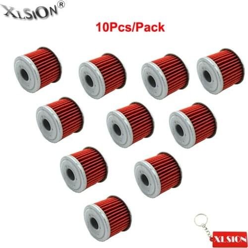XLSION 10Pcs Oil Filters For Honda CRF150F CRF250X CRF150R CRF250R CRF450R 450X TRX450ER HUSQVARNA TE310 TE250 TC250 Dirt Bike