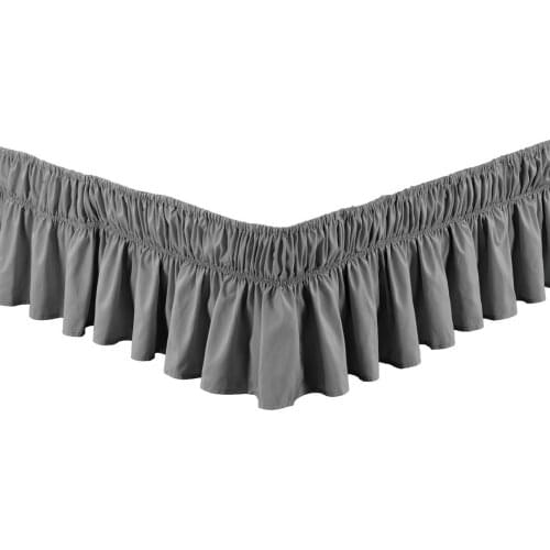 2020 Bed Skirt White Wrap Around Elastic Bed Shirts Without Bed Surface Twin /Full/ Queen/ King Size 38cm Height Home Hotel Use