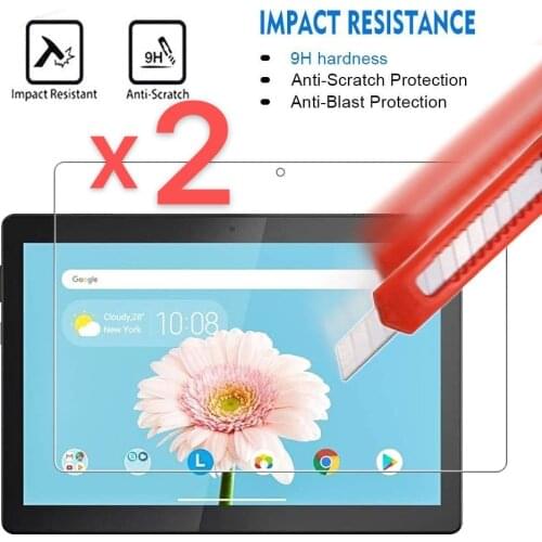 2Pcs Tablet Tempered Glass Screen Protector Cover for Lenovo TAB M10 TB-X605F/TB-X505 10.1 Inch Full Coverage Screen