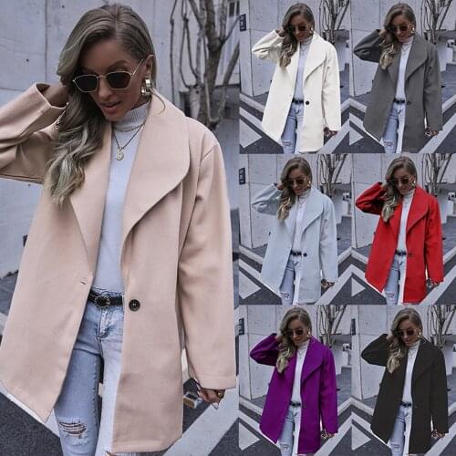 Womens Jacket Winter Wool Coat Jacket For Women 2021 Ladies Keep Warm Bussiness Style Long Wool&blends Clothing Fur Coat
