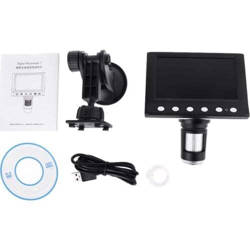 1000X Digital Microscope 4.3" LCD Electronic Rechargeable Video Microscopes Soldering Endoscope Camera Magnifier K0AA