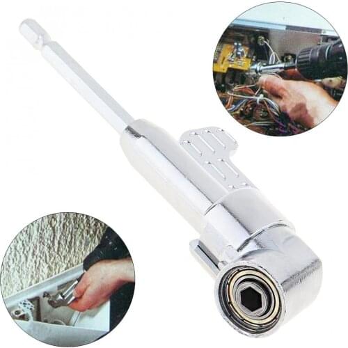 105 Degree Turn Screwdriver Joints Drill Zinc Alloy Extensions Bending Socket Holder Adaptor with 1/4 Inch Hex Handle