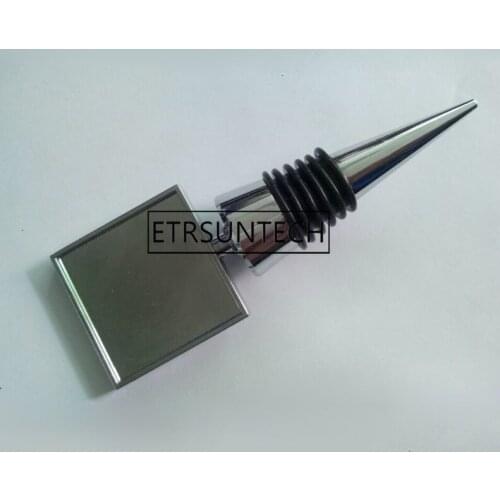 200PCS 32mm Square Blank Metal Wine Bottle Stopper for DIY Crystal Dome Cabochones Accessory