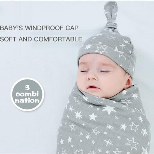 3 Pcs Baby Caps Fetal Hat Infant Turban Set Hat Girls Newborn Bucket Hat Baby Clothes Headwear Supplies Accessories Children Hat