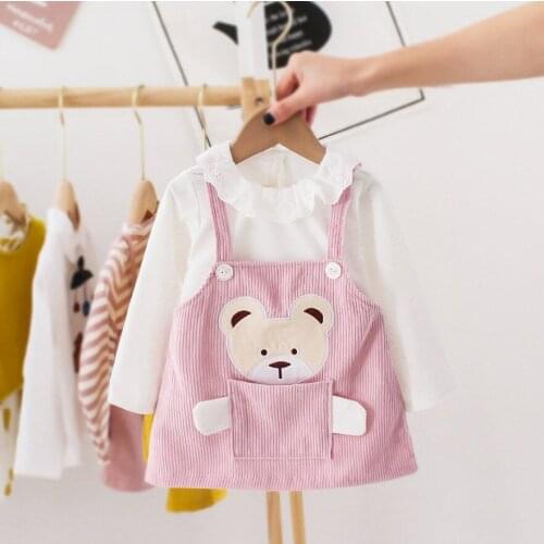 4 pieces/lot) 2021 New Arrival Girls Fall Dress 071302