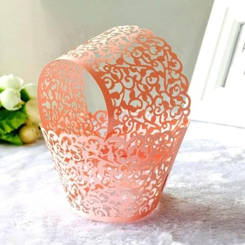 50pcs Baby Shower Laser Cut Cupcake Wrapper Liner Gift Box Moon Cake Packaging Dragee Box Wedding Candy Box Container Holder