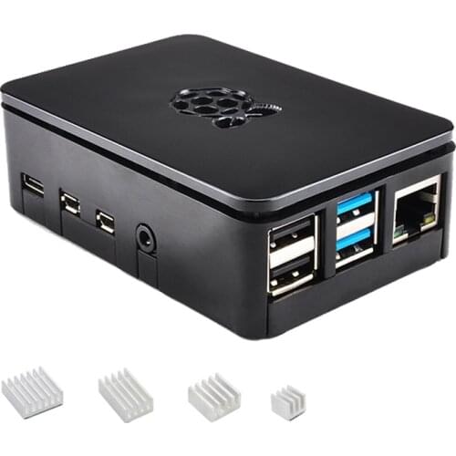 Raspberry Pi 4 ABS Case Black Plastic Box Shell Enclosure Housing For Raspberry Pi 4 Model B RPi 4B