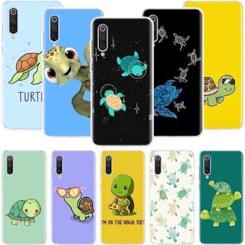 Cartoon Sea Turtle Tortoise Phone Case For Xiaomi Mi Note 10 11 9 8 10T 9T CC9 A1 A2 A3 5X 6X Pocophone F1 X3 F2 Pro Lite Coque