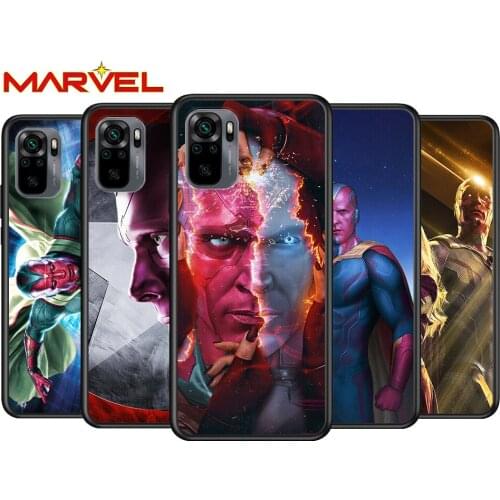 Vision marvel hero for Xiaomi Redmi Note 10 10S 9 9T 9S 9Pro Max 8T 8Pro 8 7 6 5 Pro 5A 4X 4 Soft Black Phone Case