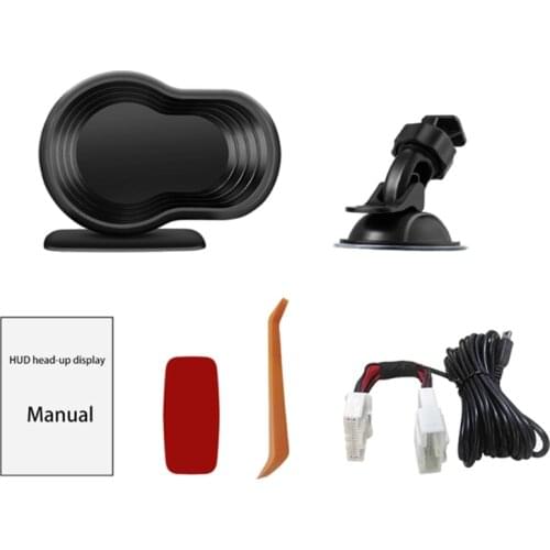 Compatible with Tesla-Model 3/Y Heads Up Display Car HUD LCD Digital Smart Gauge with Speed Clock Battery Power Mileage