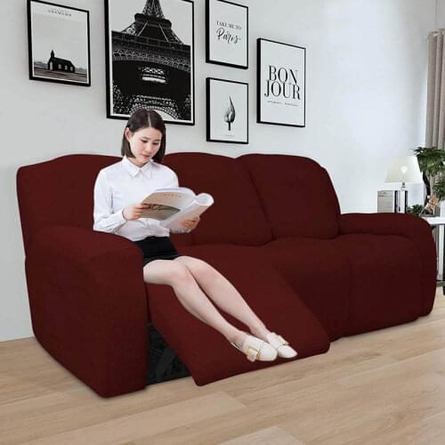 3 Seat Recliner Sofa Cover Elastic All-inclusive Massage Couch Slipcovers Polar Fleece Lounger Armchair Cover Deck Chair Covers