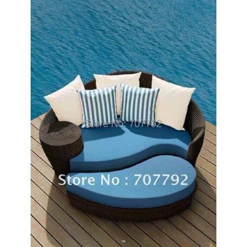 Hot sale SG-12001C Elegant black rattan deck chair furniture