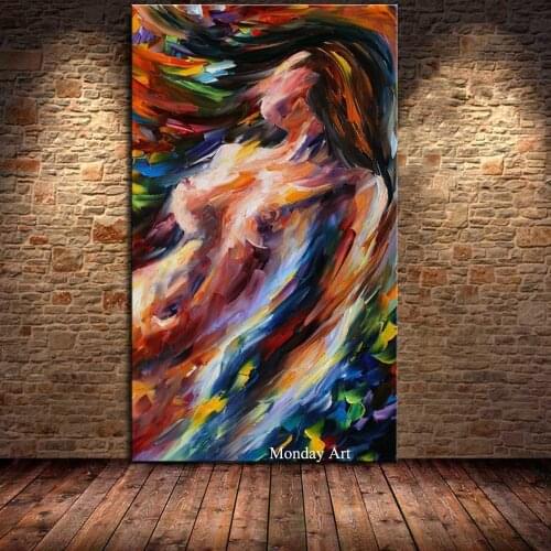 Ballet Dancing Girls Modern 1 Panels 100% Hand Painted Oil Paintings on Canvas Wall Art Work for Living Room Home Decorations