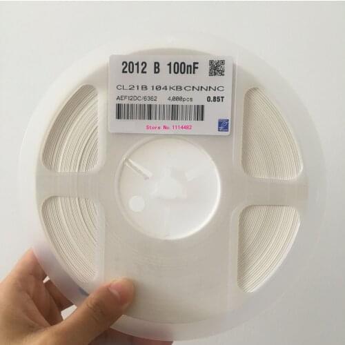 4000pcs 0805 104K 100nf 50v X7R capacitor Free Shipping Quality assurance 0805 100nf 50v X7R