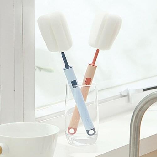 Creative Removable Cup Brush Sponge Brush Bottles Scrub The Glass Cleam Baby Milk Bottle Brush limpiar biberones manual