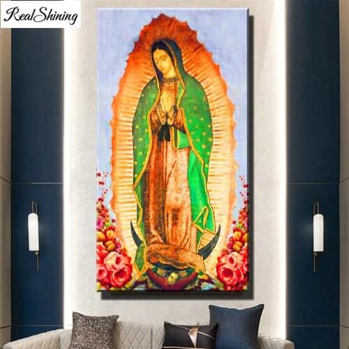 Mexico Guadalupe DIY Diamond Painting Virgin Mary cross stitch mosaic full square round diamond embroidery religious icon T418
